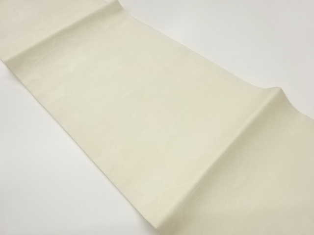  紗 桔梗模様織出し開き名古屋帯（額縁仕立て）